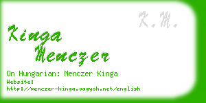 kinga menczer business card